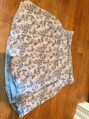 abercrombie kids light blue floral skirt